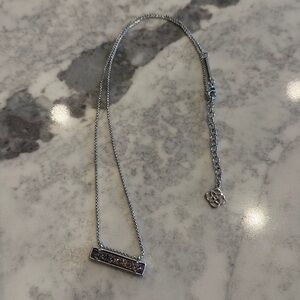 Kendra Scott Silver Necklace with Purple Accents